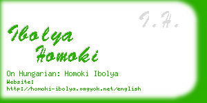 ibolya homoki business card
